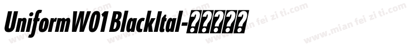 UniformW01 BlackItal字体转换